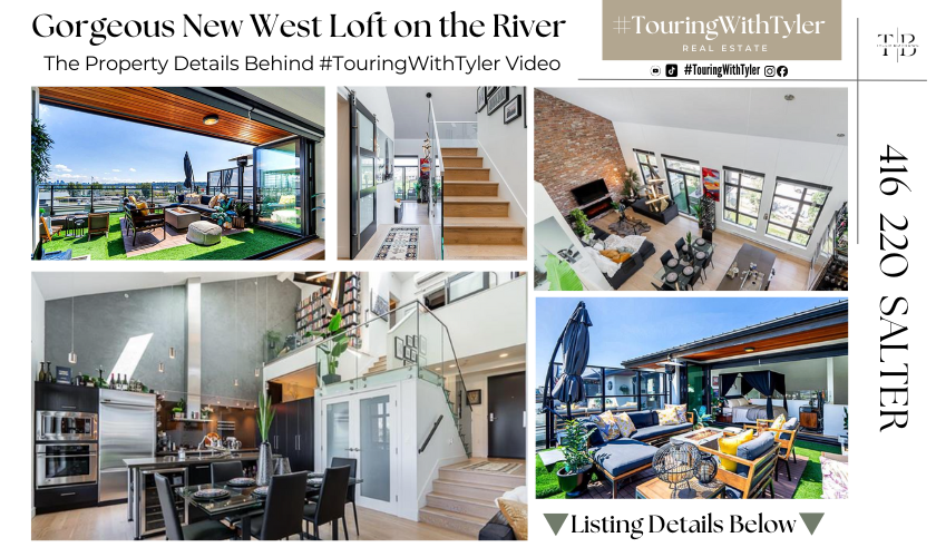 416 220 SALTER STREET loft tour new Westminster home tour, realtor real estate Vancouver home tourVancouver #TouringWithTyler