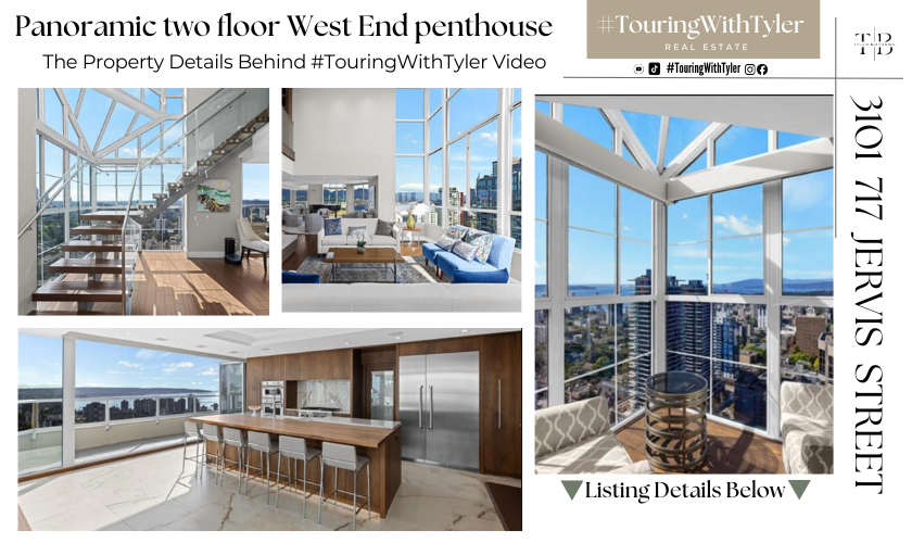 3101 717 JERVIS STREET Vancouver penthouse panoramic views loft Condo Vancouver real estate Vancouver Realtor
