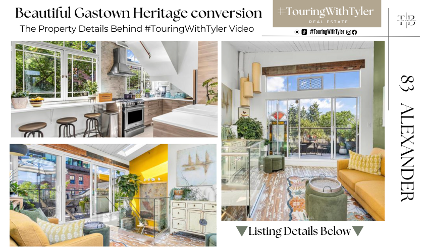 83 ALEXANDER STREET gastown vancouver loft condo east vancouver hidden gem penthouse home live work home tour, realtor real estate Vancouver home tourVancouver #TouringWithTyler