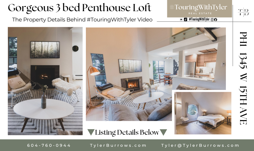 PH1 1345 W 15TH Avenue Vancouver #TouringWithTyler