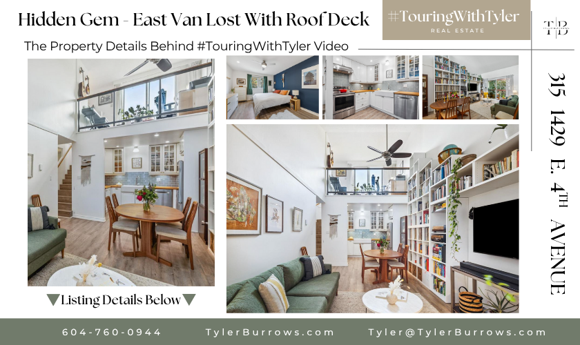 315 1429 E 4TH AVENUE East Van Loft with Roof Deck#TouringWithTyler