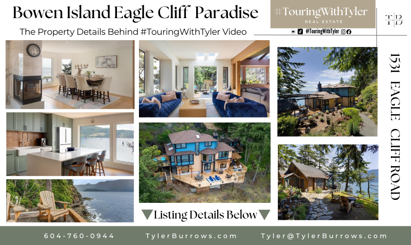 1531 EAGLE CLIFF ROAD BOWEN ISLAND REAL ESTATE #TouringWithTyler