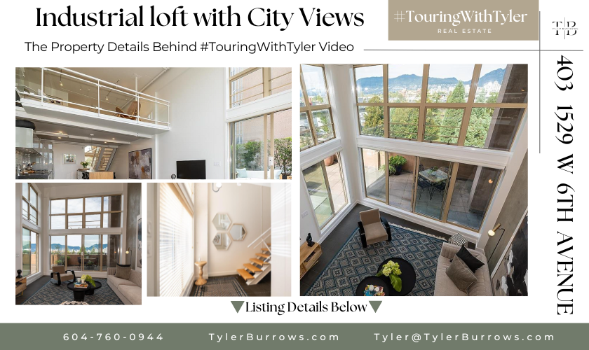 403 1529 W 6TH Avenue loft tour Vancouver #TouringWithTyler