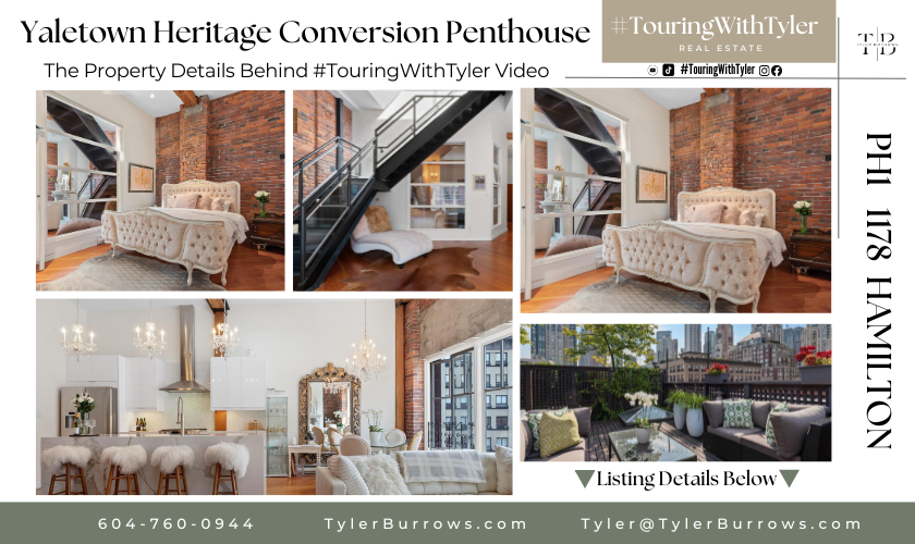 PH1 1178 HAMILTON STREET yaletown Vancouver real estate #TouringWithTyler