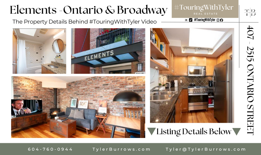 407 2515 ONTARIO STREET Vancouver #TouringWithTyler