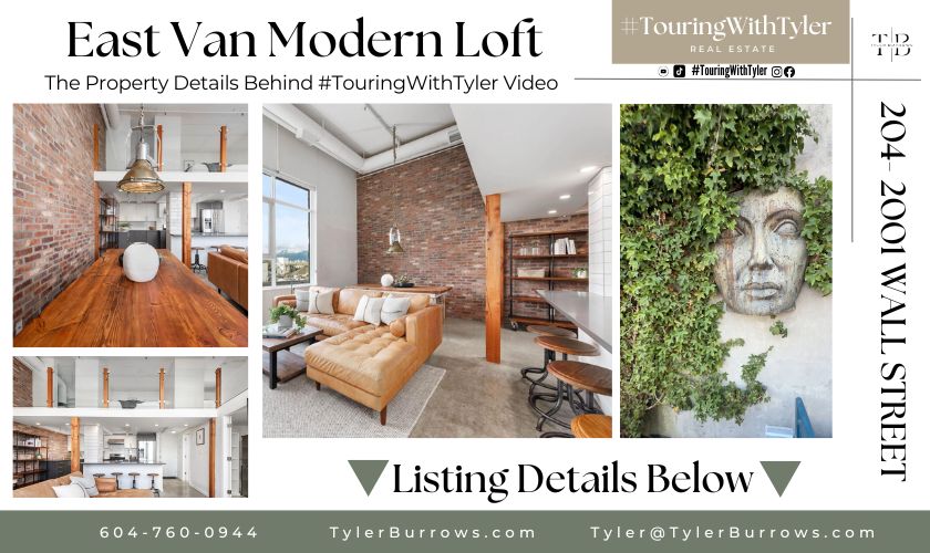 204 2001 WALL STREET, Vancouver, Touring With Tyler, East Vancouver Modern Loft