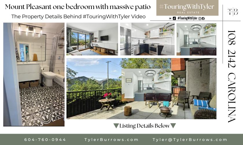 108 2142 Carolina Street apartemt tour home tour Vancouver #TouringWithTyler