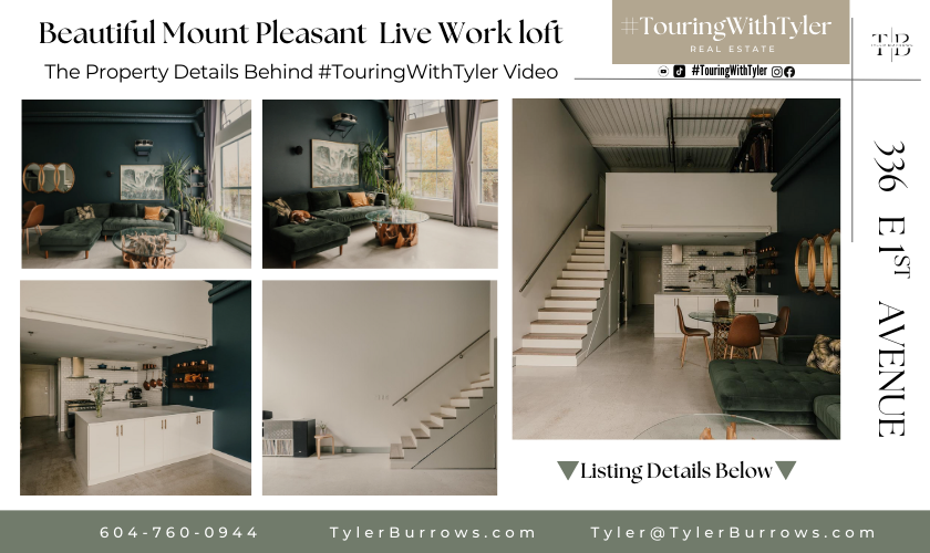 217 336 E 1ST AVENUE live work loft Yaletown loft condo vancouver hidden gem penthouse home live work home tour, realtor real estate Vancouver home tourVancouver #TouringWithTyler