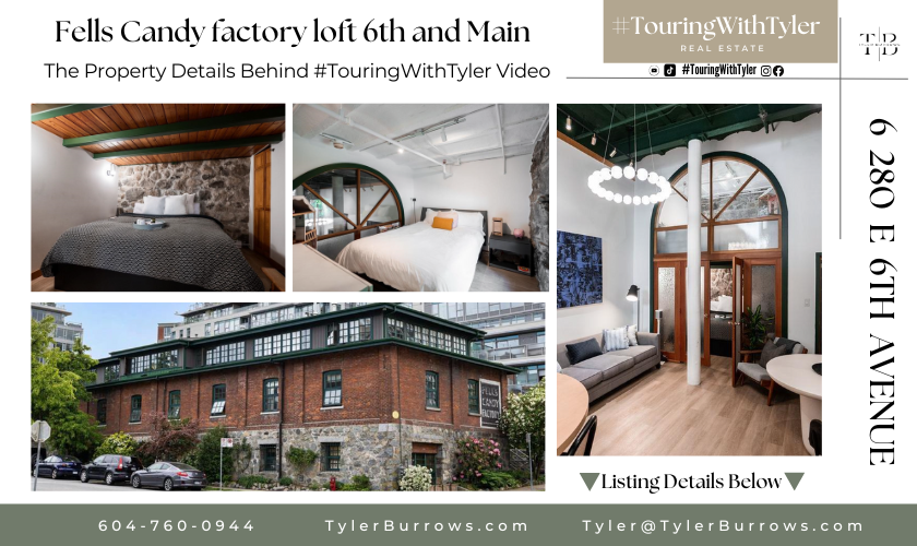 6 280 E 6th Avenue Heritage conversion loft Mount Pleasant Vancouver#TouringWithTyler