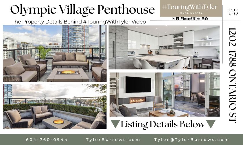 1202 1788 ONTARIO Street Olympic Village penthouse #TouringWithTyler