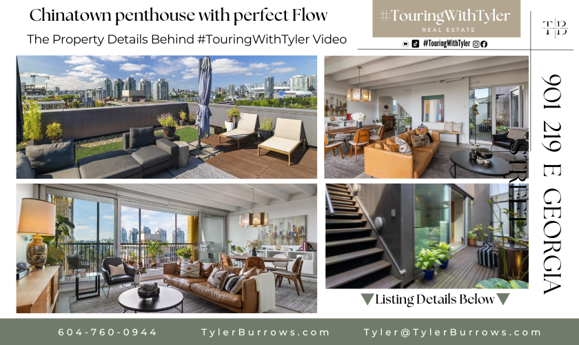 901 219 E GEORGIA STREET penthouse tour home tour Vancouver #TouringWithTyler