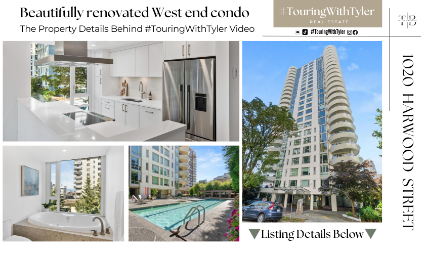 503 1020 HARWOOD STREET west end condo east vancouver hidden gem penthouse home live work home tour, realtor real estate Vancouver home tourVancouver #TouringWithTyler