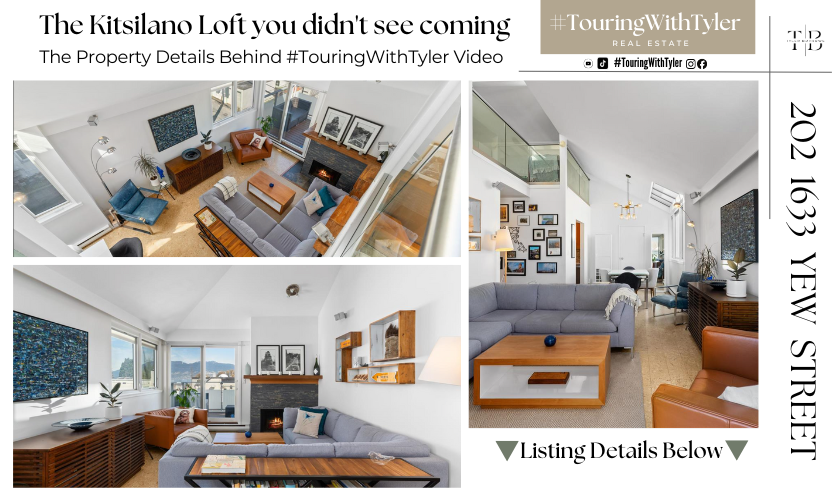 202 1633 YEW STREET loft live work home tour, realtor real estate Vancouver home tourVancouver #TouringWithTyler