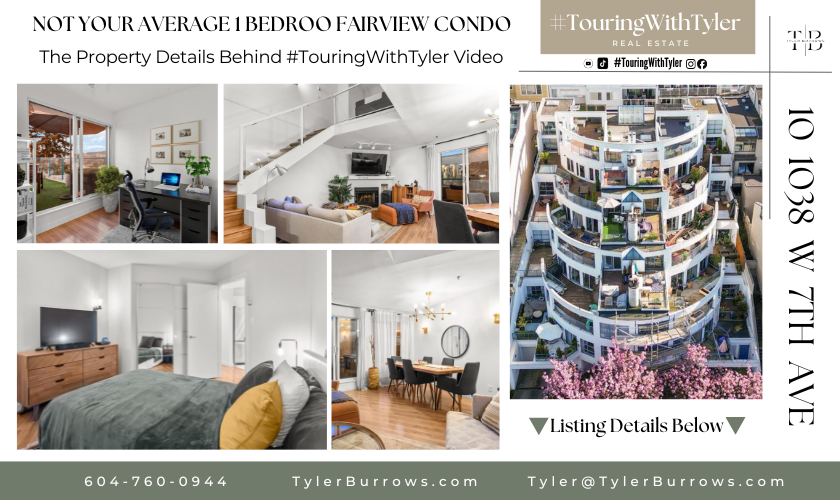 10 1038 W 7TH AVENUE loft tour Fairview Home tour Vancouver #TouringWithTyler