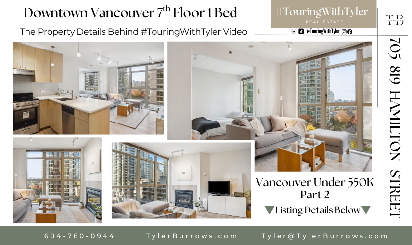 705 819 HAMILTON STREET Town Vancouver condo under $550,000 #TouringWithTyler
